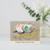 徳力富吉郎宝物船浮世絵ヴィンテージ ポストカード (スタンド正面)