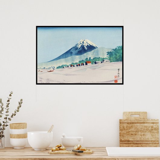 徳力富吉郎36日本の富士アートの風景 ポスター (キッチン)