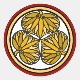 徳川将軍家紋、京都、江戸 ラウンドシール