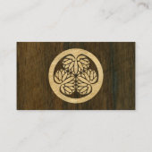 徳川葵日本の門家紋木製単板 名刺 (裏面)