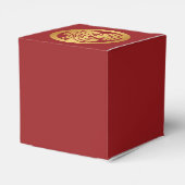 徳川葵門日本の家紋金ゴールドオンレッド フェイバーボックス (裏面サイド)