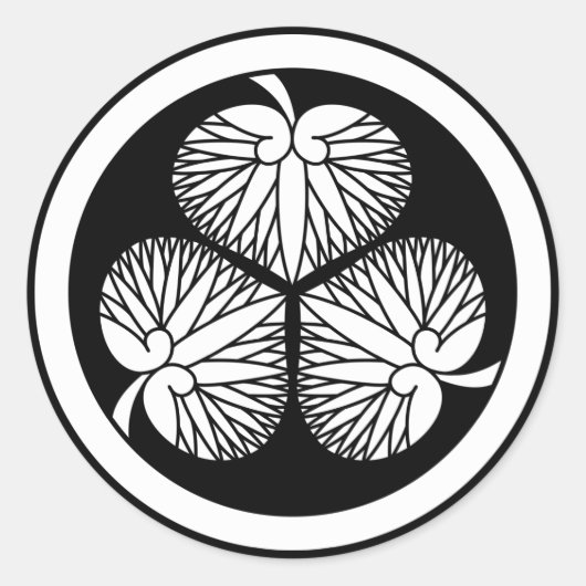 徳川葵（家康・秀忠・家光）２ ラウンドシール (正面)