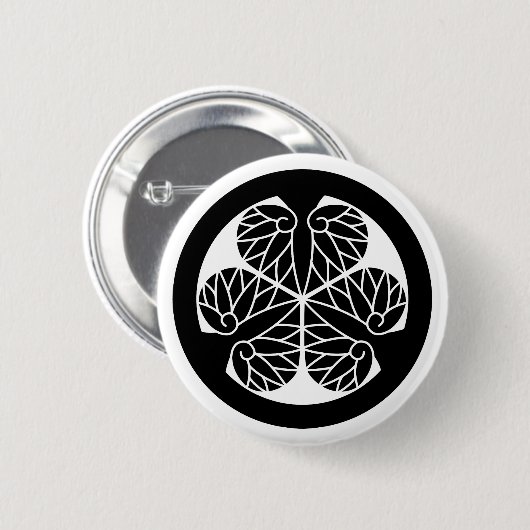 徳川葵(13蕊) 缶バッジ (正面&裏面)