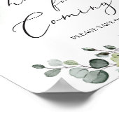 徴候モダンに感謝していの緑のユ来ーカリ ポスター (角)