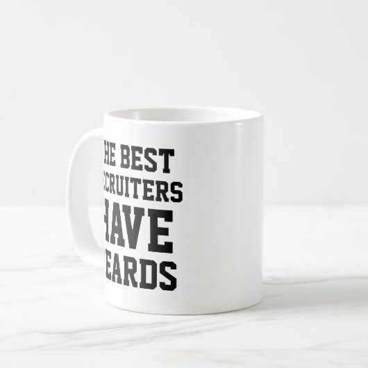 徴兵最高の人はひげを生やした コーヒーマグカップ (正面左)