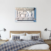 徴税現場を描いたレリーフ、 浮き彫り キャンバスプリント (インサイチュ (寝室))