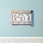 徴税現場を描いたレリーフ、 浮き彫り キャンバスプリント (インサイチュ (ウッドフロア))