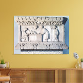 徴税現場を描いたレリーフ、 浮き彫り キャンバスプリント (インサイチュ (リビング))