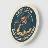 徹夜 ラージ壁時計 (傾斜)