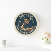 徹夜 ラージ壁時計 (ホーム)