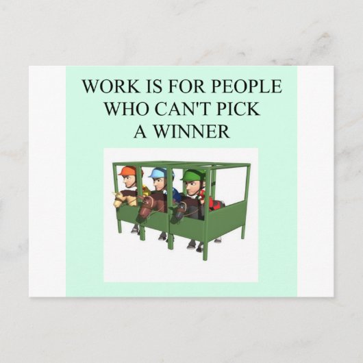 徹底した競馬デザイン ポストカード (正面)