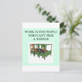 徹底した飼育された競馬デザイン ポストカード (スタンド正面)