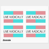 徹底的なステッカーを生きる 長方形シール (シート)