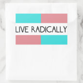 徹底的なステッカーを生きる 長方形シール (バッグ)