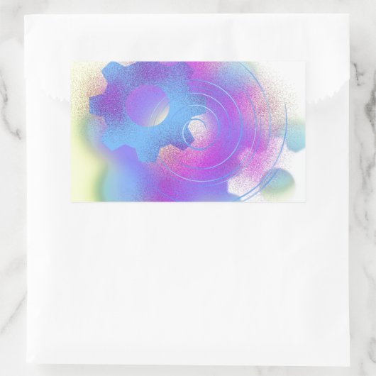 徹底的に調整された抽象芸術 長方形シール (バッグ)