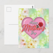 心あたたまるエレガントな母の日のデザイン ポストカード (正面/裏面)