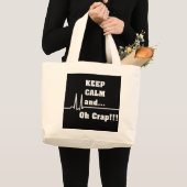 心おもしろいナーストートバッグOh Crap ラージトートバッグ (正面(商品))