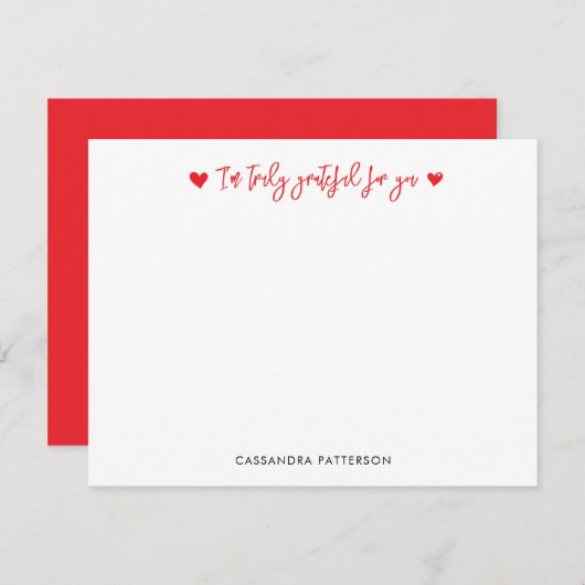 心からあなたに感謝しています ノートカード (正面/裏面)