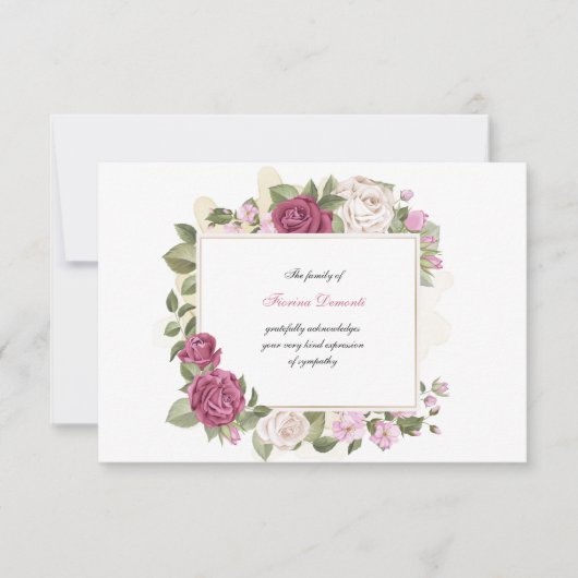 心からお悔やみ申し上げます サンキューカード (正面)