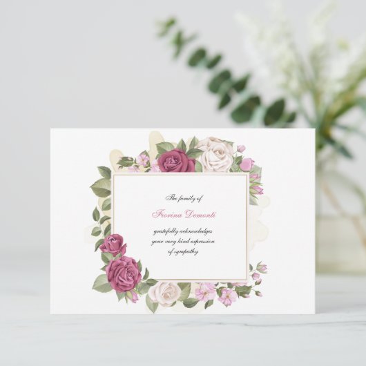 心からお悔やみ申し上げます サンキューカード (スタンド正面)