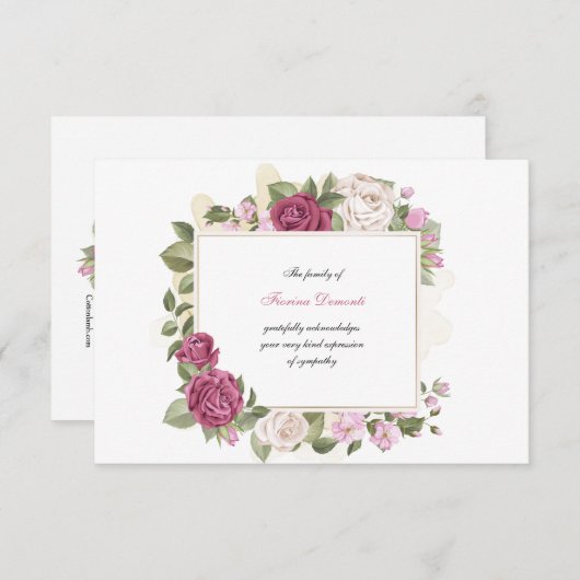 心からお悔やみ申し上げます サンキューカード (正面/裏面)