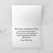 心からお悔やみ カード (内部)