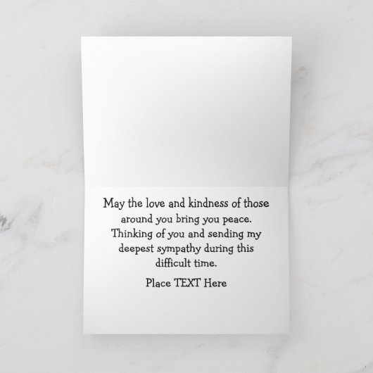 心からお悔やみ カード (内部)