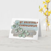 心からお悔やみ カード (黄色い花)