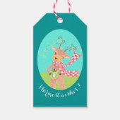 心からのお願い-クリスマストナカイ贈与ラベル ギフトタグ (正面)