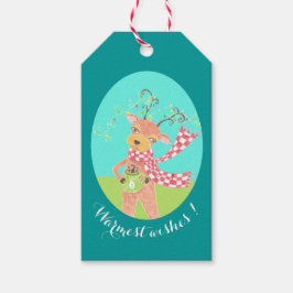 心からのお願い-クリスマストナカイ贈与ラベル ギフトタグ