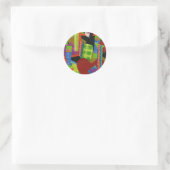 心からのステッカー ラウンドシール (バッグ)