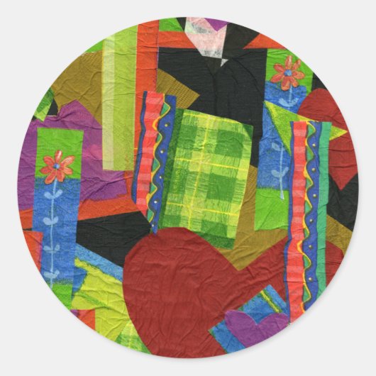 心からのステッカー ラウンドシール (正面)