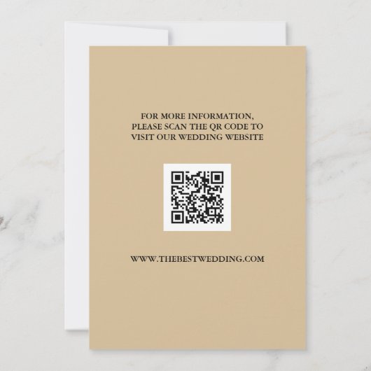 心からのハイドレンチアQRコード結婚式の招待状 セーブザデート (裏面)