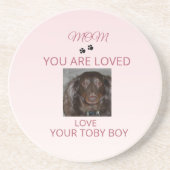 心からのペットママの写真 コースター (正面)