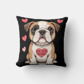心からのメッセージを込めたブルドッグの子犬 クッション (正面)