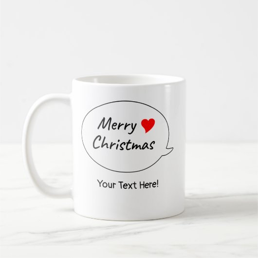 心からのメリークリスマス ハート コーヒーマグカップ (左)