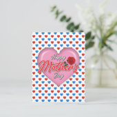 心からの優雅な母の日のデザイン ポストカード (スタンド正面)