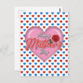 心からの優雅な母の日のデザイン ポストカード (正面/裏面)