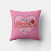 心からの優雅な母の日デザイン クッション (裏面)