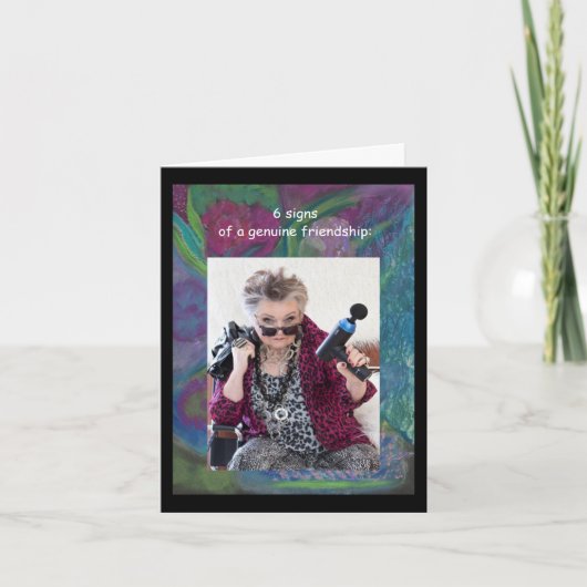 心からの友情を包んだグリーティングカードのシンボルや象徴 カード (正面)