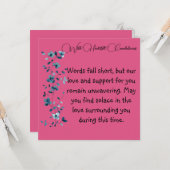 心からの哀悼のカード カード (正面/裏面インサイチュ)