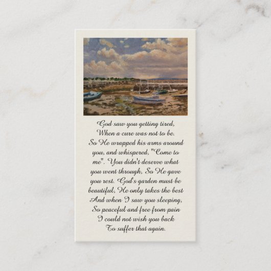 心からの哀悼の意 名刺 (正面)