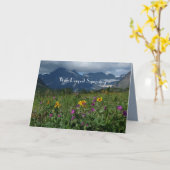 心からの哀悼を込めて - 山の野生の花の挨拶 カード (黄色い花)