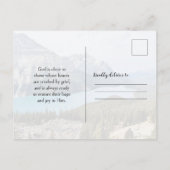 心からの哀悼 山岳写真のポストカード ポストカード (裏面)