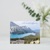 心からの哀悼 山岳写真のポストカード ポストカード (スタンド正面)