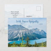 心からの哀悼　平和な青い山のポストカード ポストカード (正面/裏面)