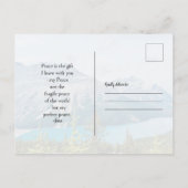 心からの哀悼　平和な青い山のポストカード ポストカード (裏面)