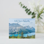 心からの哀悼　平和な青い山のポストカード ポストカード (スタンド正面)