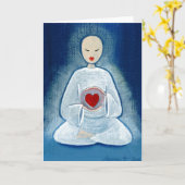 "心からの啓発" カード (黄色い花)