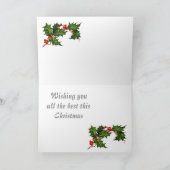 心からの季節の挨拶、アンダーソンのタータンチェック シーズンカード (内部)